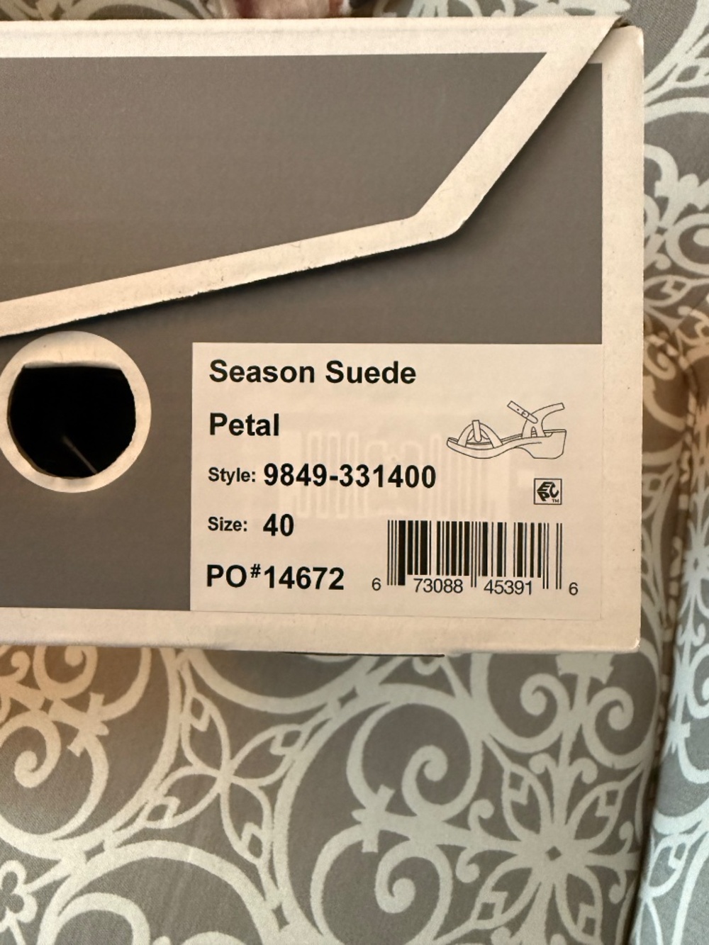 NWT Dansko Season Petal Suede Sandals EU 40 US 9.5 Adjustable Comfort Wedge - Picture 9 of 9